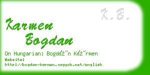 karmen bogdan business card